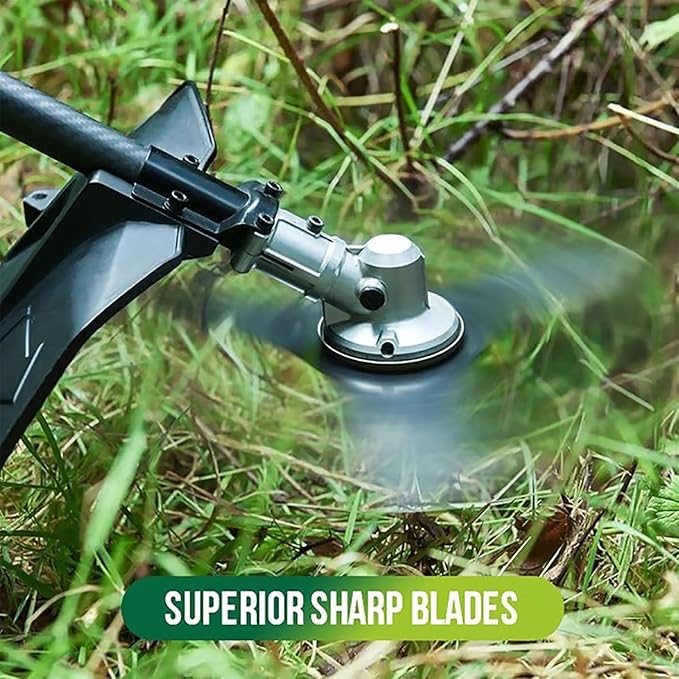 Steel Wire Grass Trimmer Head, 6 inch Universal Steel Wire Trimmer Head, Wire Trimming Head for weedeater, Tool-Free Installation (3 Blades)