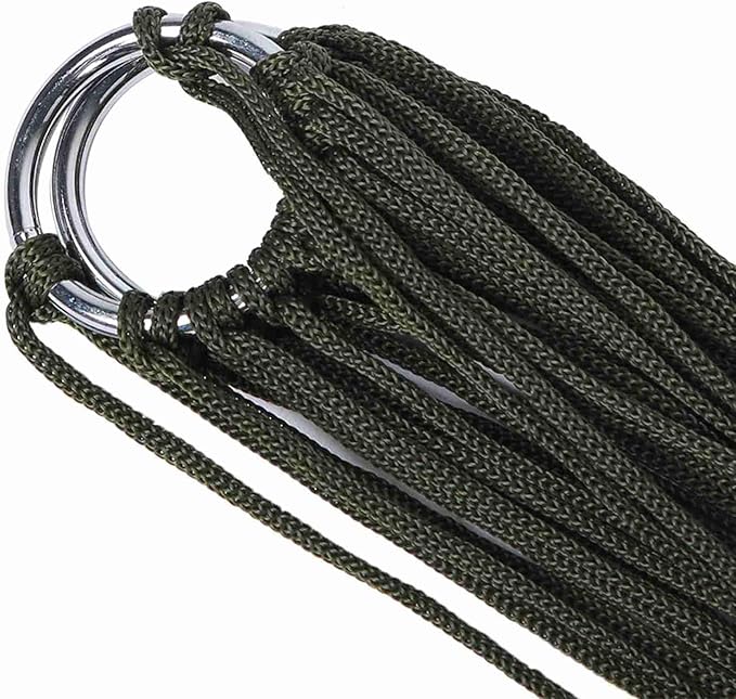 Camping Hammock, Comfortable Hanging Bed, Nylon Mesh Rope Hammock, Portable Outdoor Camping Net for Hiking Adventures, Weekend Getaways, and Backyard Relaxation