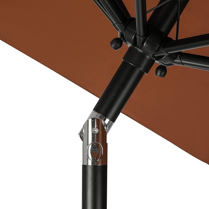 Island Umbrella Trinidad 9 ft Octagon Patio Umbrella – With Crank Lift, Push-to-Tilt, Rust-Resistant Steel Pole, 8-Rib Frame & Weather-Resistant Canopy – Brown/Coffee Outdoor Umbrellas for Patio