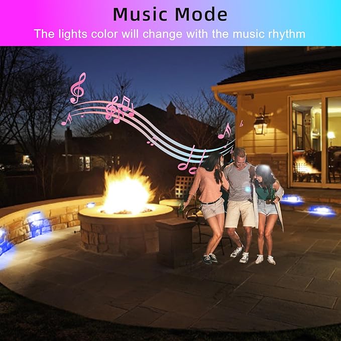 Sumaote Low Voltage Deck Lights Kit, WiFi Smart RGB LED Landscape Lighting Outdoor Waterproof IP65, 12V AC/DC LED Deck Step Lights for Fence Post Patio Stair, Red Bronze, 10 Pack