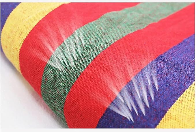 hammocks Canvas Cotton Hammock Beach Accessories Camping Hammock for Patio Porch Garden Backyard Lounging Outdoor Indoor Hammock Chair Backyard Outdoorsy