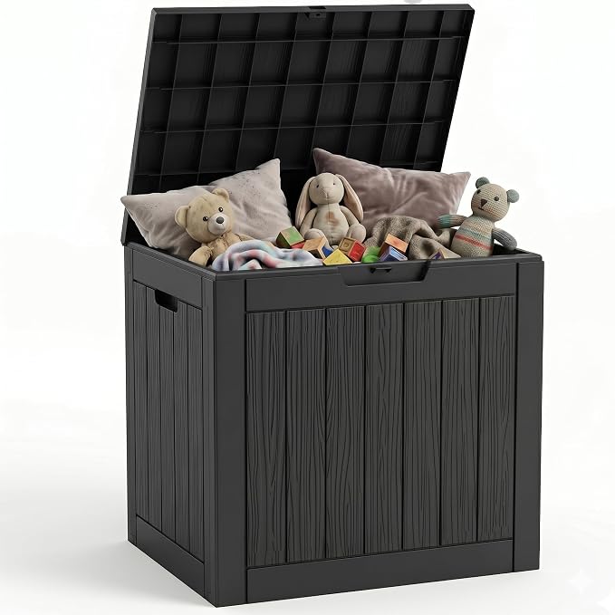30 Gallon Package Delivery Box for Porch, Waterproof Outdoor Deck Box Storage for Parcels, Patio Cushions & Garden Tools
