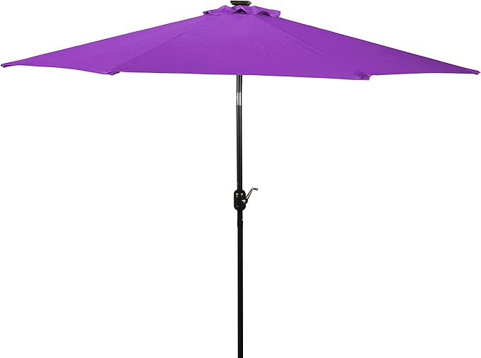 Trademark Innovations Deluxe Solar Powered LED Lighted Patio Umbrella - 9'