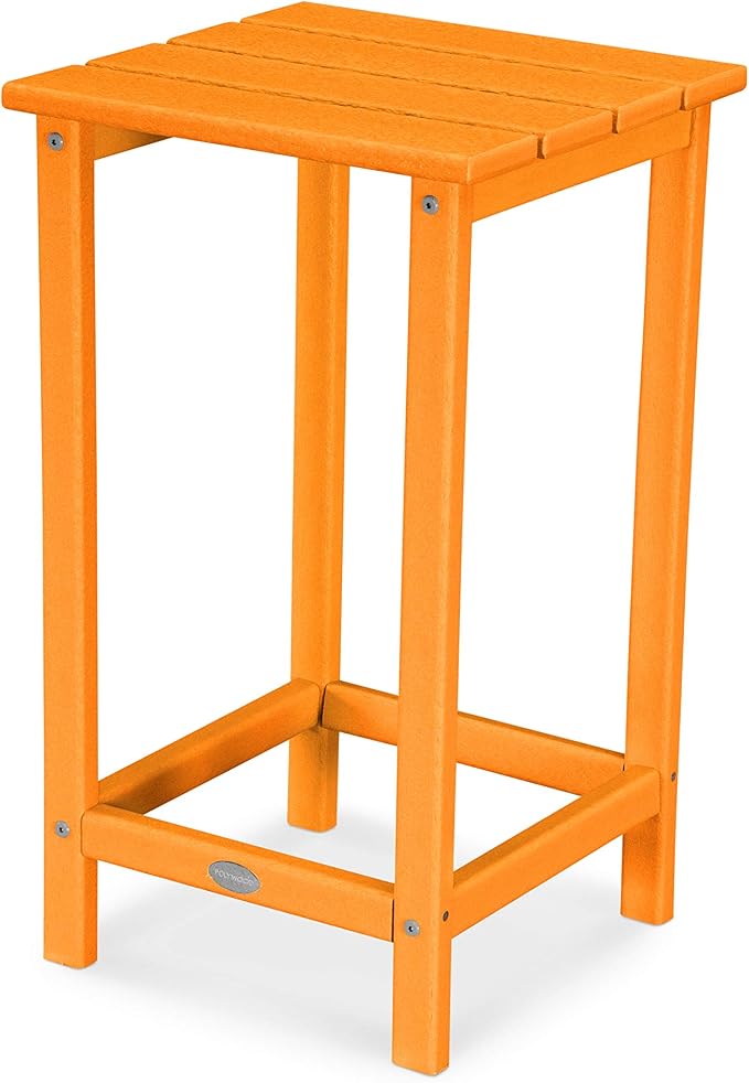 POLYWOOD ECT26TA Long Island 26" Counter Side Table, Tangerine