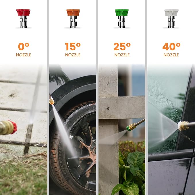 Giraffe Tools Grandfalls Retractable Pressure Washer G20, 2500 PSI 2.2 GPM, 180° Wall Mounted Power Washer, Auto-Retract with 65ft Pressure Hoses, 5 Nozzles for Floor/Cars/Fences/Patios, Dark Silver