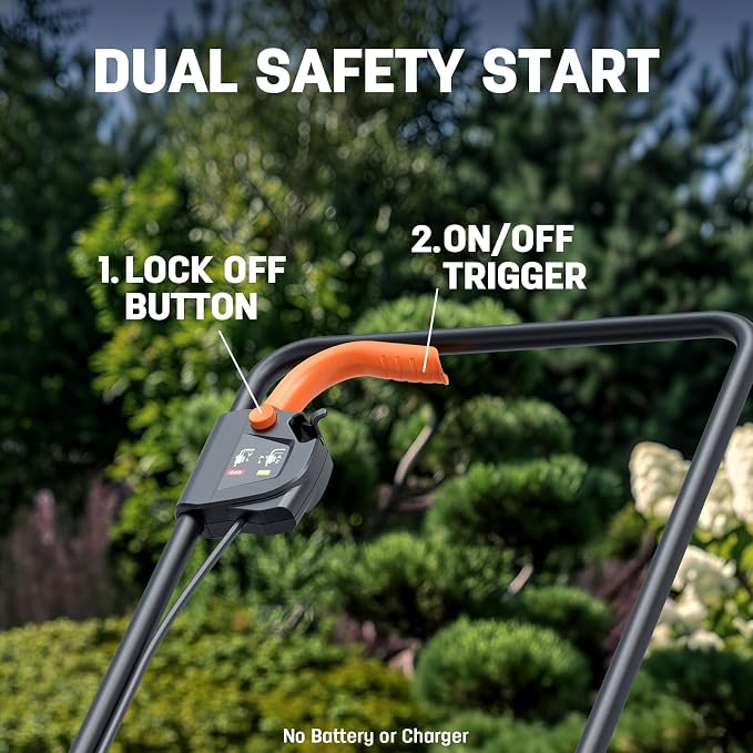 Cordless Electric Lawn Mower 13" Compatible with Makita 18V Battery, 2-in-1 Brushless Push Mower with 4-Position Height Adjustment, Lightweight for Small Yards (Tool Only)