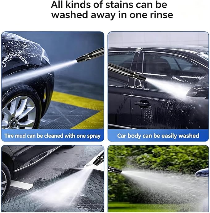 Unismart Power Washer, Powerful High-Pressure Water Gun for Car Cleaning, Home High-Pressure Car Wash Water Gun with Booster Nozzle, for Cars Washing (2pcs)