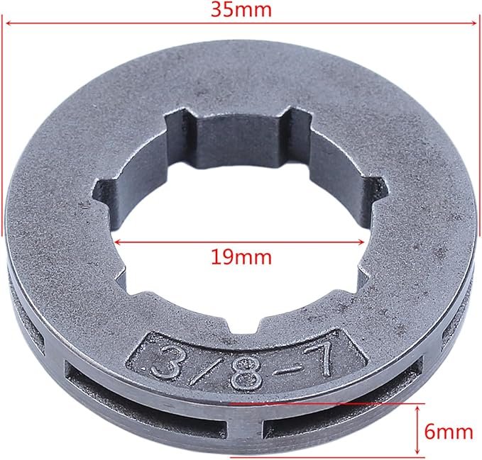 3/8 7-T Small Spline Rim Sprocket For Husqvarna 50 51 55 For Oregon 18720 Chainsw, For Rim Sprocket (3/8 Pitch, 7 Tooth, Small Spline)