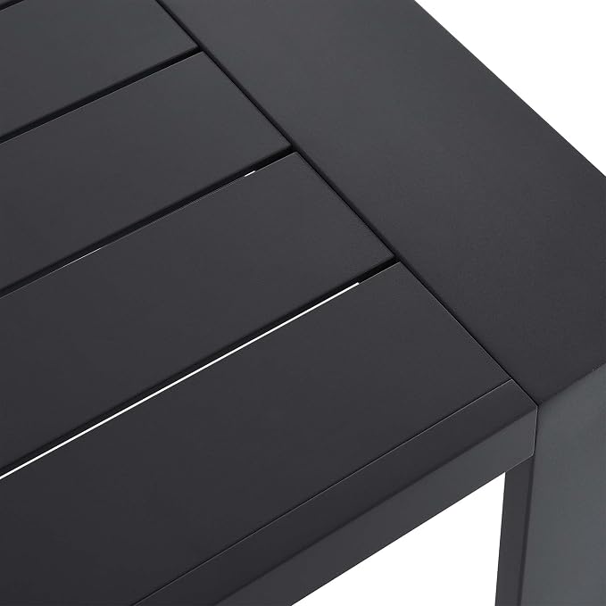 Modway Tahoe Outdoor Patio Powder-Coated Aluminum End Table, Gray