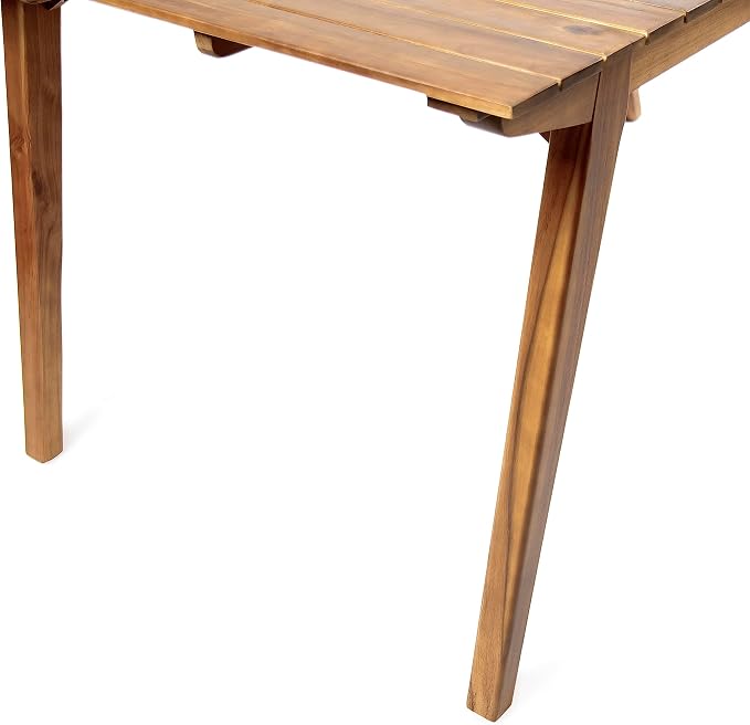 Christopher Knight Home 7 Piece Outdoor Dining Set, 69" Acacia Wood Patio Table with 6 Wooden Chairs, Teak Finish Solid Wood Dining Table Set for Backyard Garden Porch Deck