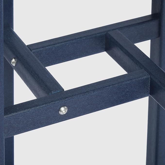 WestinTrends Malibu 37" Counter Height Round Outdoor Patio Bistro Bar Table, Navy Blue