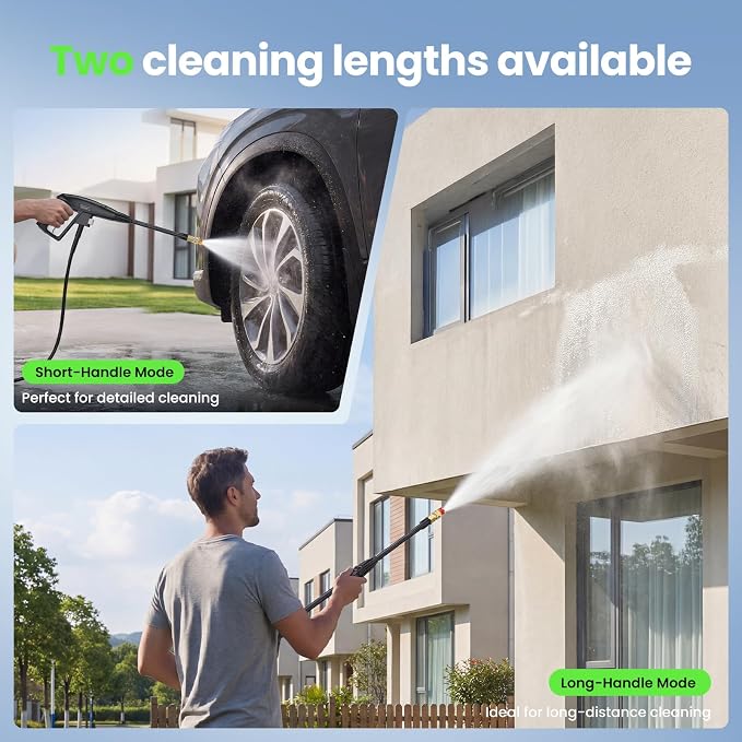 Pressure Washers, Power Washers 4500PSI 2.6GPM with 4 Wheels, High Pressure Cleaning Machine for Cars/Fences/Driveways/Patios/Farms/Home Cleaning