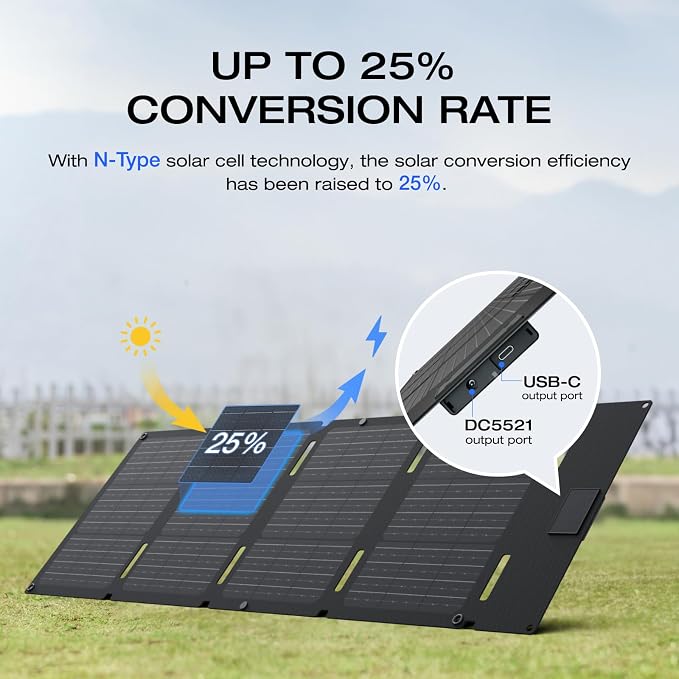 EF ECOFLOW Portable Power Station River 2 Max 500 with 110W Solar Panel, 499Wh LiFePO4 Battery, 1 Hour Fast Charging, Up to 1000W Output Solar Generator for Outdoor Camping/RVs/Home Use