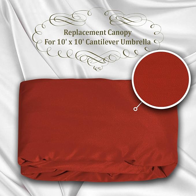 BenefitUSA Outdoor Canopy Top Cover Only Replacement Canopy for 10'x10' ROME Cantilever Patio Umbrella (Canopy Only)