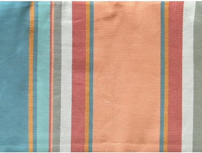 Colorful Striped Cotton Hammock, Soft Pink Boho Hammock for Patio Porch, 100% Cotton Canvas Indoor Outdoor Hanging Bed with 250 lbs Capacity