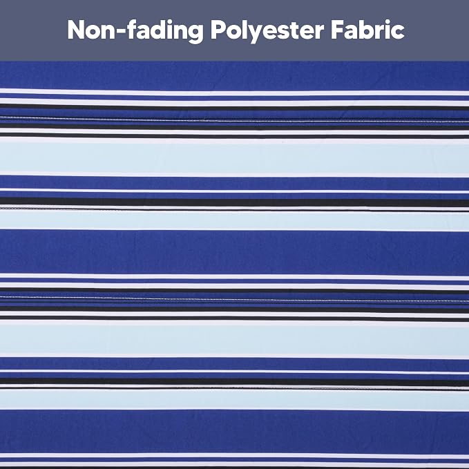 SUNCREAT Portable Hammock Pad with Soft Pillow, Two-Layer Soft Polyester Pad, Blue Stripes