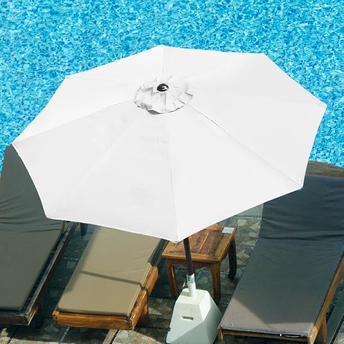 ontheway 11FT Patio Umbrella Enhanced Replacement Canopy Market Table 8 Ribs Umbrella Canopy