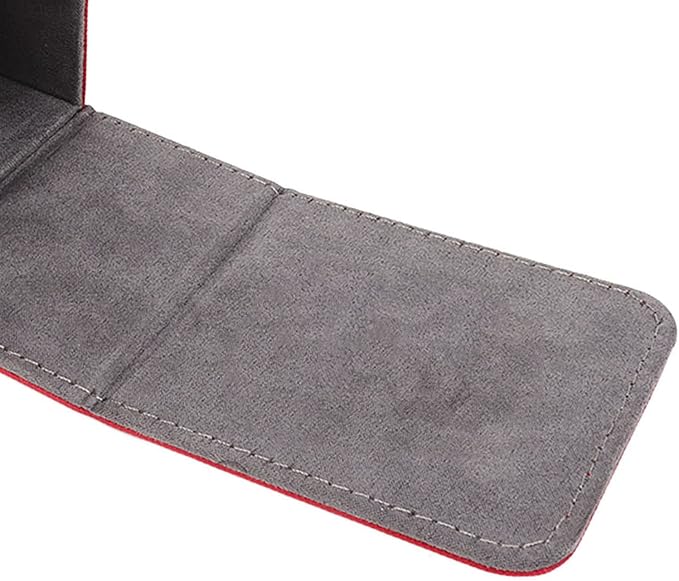 Haofy PU Leather Tarot Storage Box Sun Moon Design Large Size Felt Lined Holds 95+ Cards for Universal Standard Tarot Cards (Red)