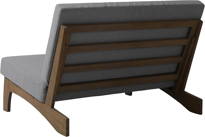 Pia Ricoo 1-Piece Patio Furniture Set, Outdoor Loveseat with 4.5-Inch Thick Cushions, All-Weather Outdoor Sofa for Backyard, Deck, Lawn - Gray
