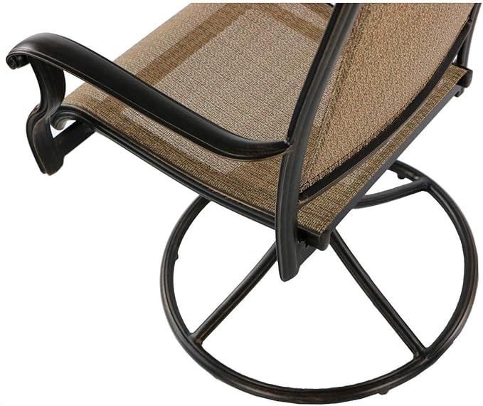 Hanover Fontana 9-Piece Outdoor Dining Set, Rust-Resistant Aluminum Outdoor Patio Dining Set for 8 with Swivel Rockers and 60" Square Cast-Top Patio Table, Perfect for Backyard, Patio, Deck, and Porch