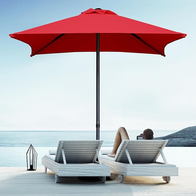 4.9ft Mini Square Patio Umbrella - UV 50+ Waterproof & Easy Setup | Outdoor Table Umbrella for Deck, Balcony, Garden, Lawn, Backyard, Market