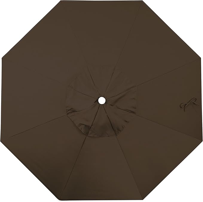 California Umbrella Replacement Canopy Cover in Pacifica Mocha Umbrella, 9' Round