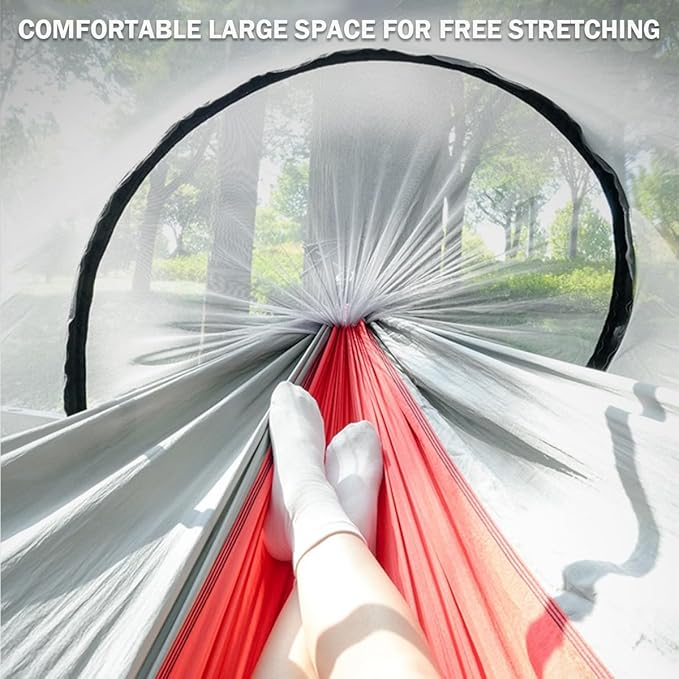 Portable Hammock, Mosquito Net for Hammockbuilt Net High Load Bearing, Perfect for Backpacking Hiking(Green,260 * 140cm)