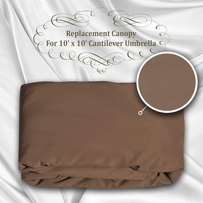 BenefitUSA Outdoor Canopy Top Cover Only Replacement Canopy for 10'x10' ROME Cantilever Patio Umbrella (Canopy Only)