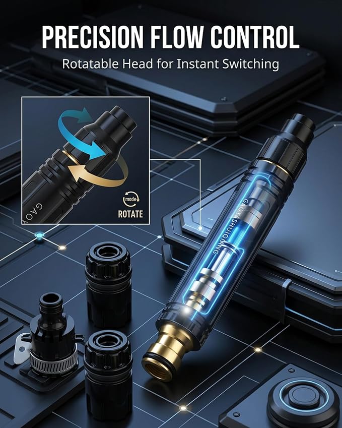 2026 Upgraded Home High Pressure Water Gun, Handheld Water Sprayer,Multi-Function Water Jet Nozzle,Featuring a Powerful Nozzle for Car,Garden,Yard,Plant and Vegetable Watering