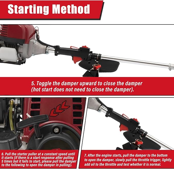 35.88CC Gas Weed Wacker 4-Stroke Gas Powered Weed Eater 0.75KW Grass String Trimmer Powerful Lawn Edger with 2 Blade Heads Grass Tools for Garden, Urban Greening | US Stock