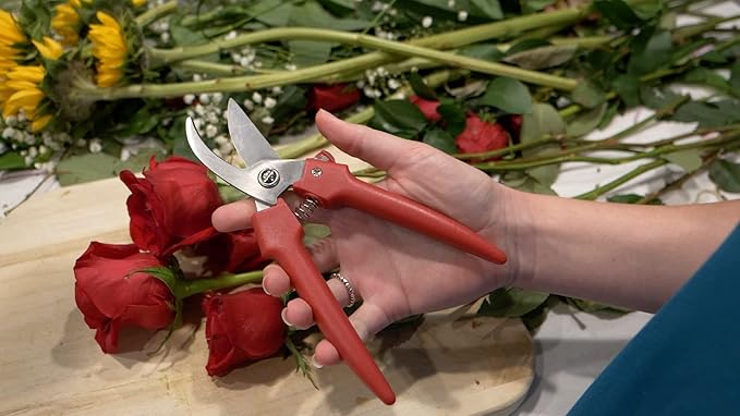 Clauss Heavy Duty By-Pass Blade Action Pruner, 7.5”, Red (20053)