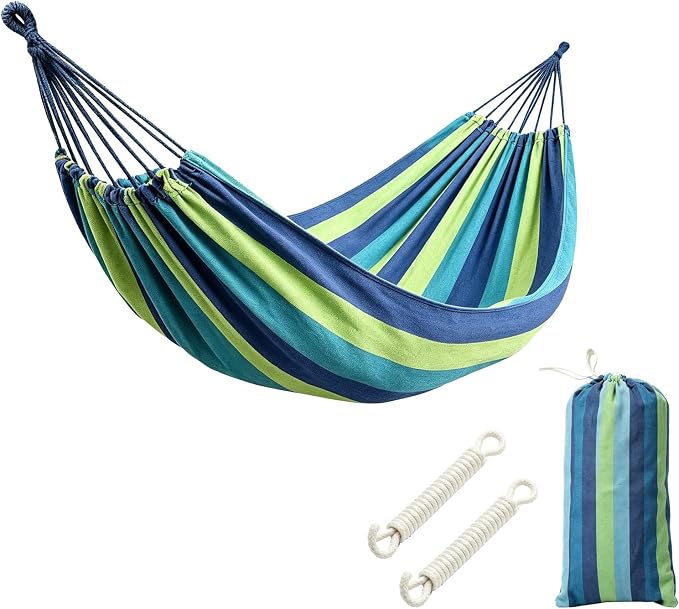Hammock Replacement for Stand (Red, 2 Person, NO-Anti-ROLL) | Hammock Without Stand, Rope Hammocks for Outdoor Travel Portable Lightweight Hammocks with Tree Straps and Storage Bag