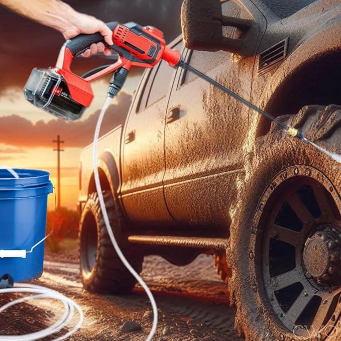 New! Power Wash Anywhere with 20V Lithium Battery Power Washer That Works with Bauer 20V Battery (Battery Sold Separately) - Powerful Dirt and Grime Busting 320 PSI, Versatile 5-in-1 Nozzle