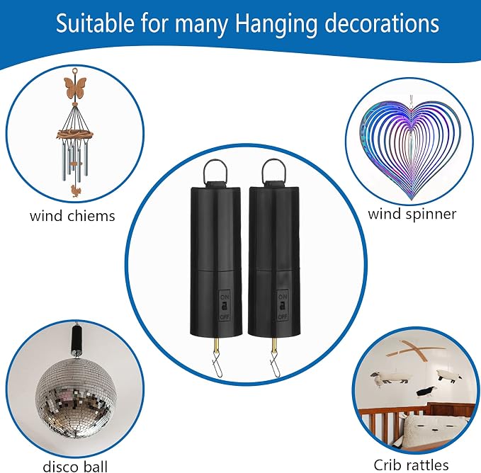 4 Pack Wind Spinner Motor Hanging Display Motor Battery Operated 20 RPM Rotating Motor Multi-Purposes for Wind Spinner Mobile Yard Decor Hanging Ornament Outdoor Sculptures-Medium Speed (4 Pcs Black) | Multi-Purposes for Wind Spinner Mobile Yard Decor ...