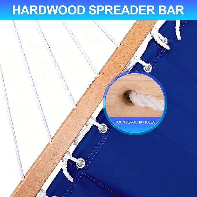 Portable Outdoor Hammock with Stand, Heavy Duty Hammock with Carrying Bag, Soft Pillow, Balance Ropes