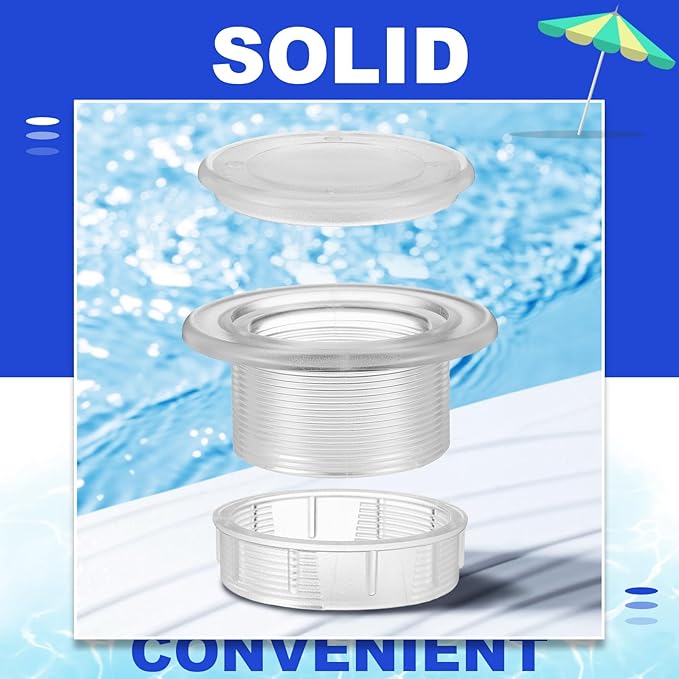 2 Sets Patio Table Umbrella Hole Ring Plug Cap Set, Outdoor Parasol Table Hole Cover Insert Thicker Patio Plug Ring for Outdoor, Yard, Garden(Clear)