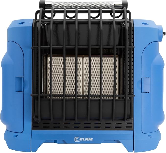 CLAM Portable Propane Radiant Heater – Safe Indoor Radiant Heat with Adjustable Output for Ice Shelters, Shacks & Winter Use