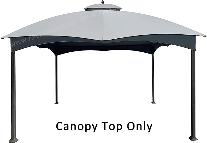 APEX GARDEN Replacement Canopy Top for Lowe's Allen Roth 10X12 Gazebo #GF-12S004B-1 (Grey)