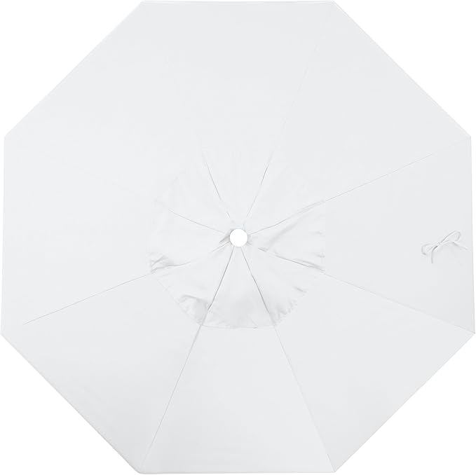 California Umbrella Replacement Canopy Cover in White Olefin Umbrella, 7.5' Round