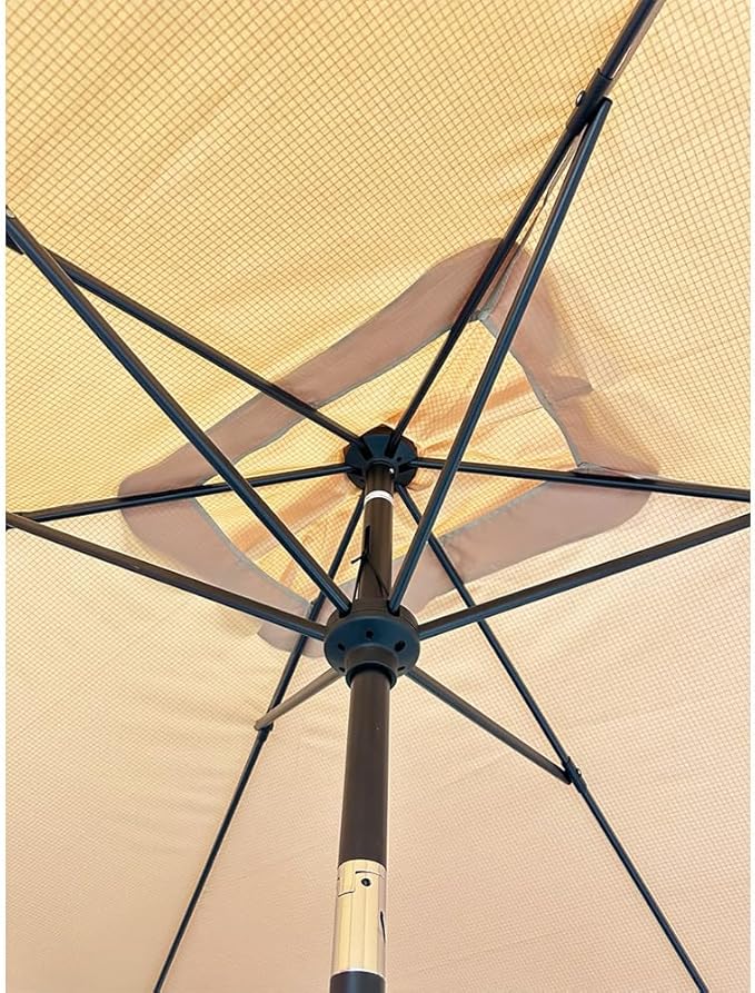 Garden Winds Custom Fit Replacement Canopy Top Cover Compatible with The Hampton Bay UB003A, 314020938 6.5' x 10' Patio Umbrella - Upgraded Performance RipLock 350 Fabric