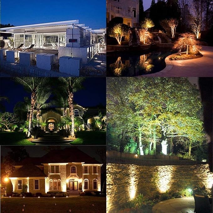 Z LED Landscape Lights,5W Outdoor Pathway Garden Yard Spotlight,IP65 Waterproof Garden Floodlight,Outdoor Spotlight with Stake,UL Cord 5-ft with Plug 6500K Daylight White(Pack of 4)