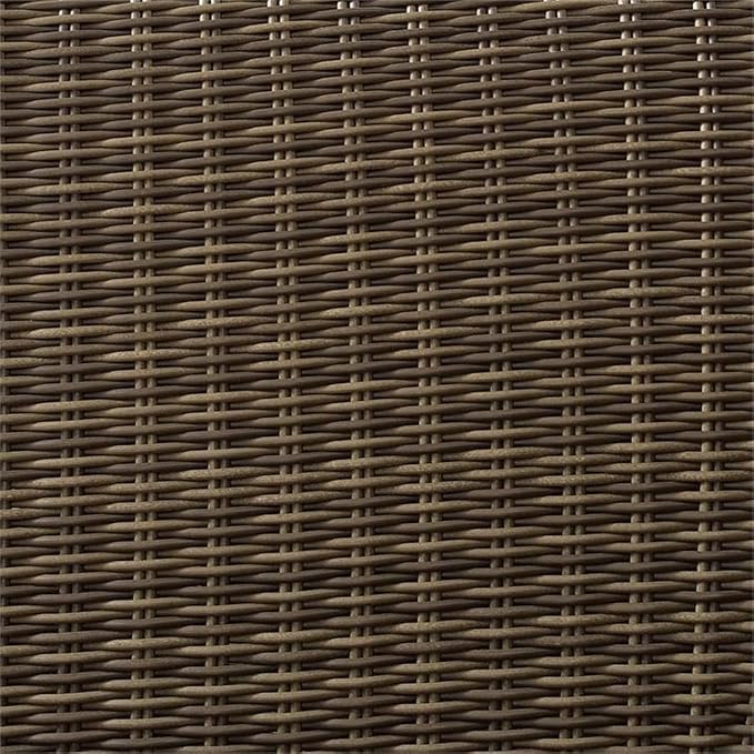 Afuera Living 40" Outdoor Glass Top Wicker Coffee Table, Brown Finish, Durable Steel Frame, UV-Resistant All-Weather Resin Wicker, Tempered Glass, Stylish Patio Furniture for Outdoor Entertaining