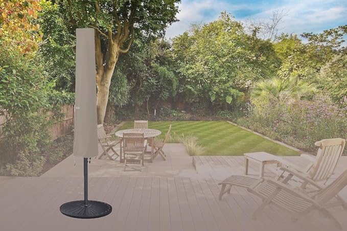 Umbrella Cover for 6ft to 9ft Patio Umbrellas, Waterproof and Durable Market Umbrella Cover with Zipper and Rod