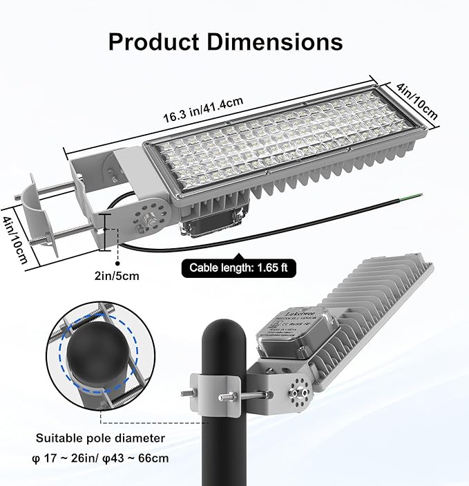 100W LED Flood Lights Outdoor with Photocell & Remote, 14000lm Dusk to Dawn LED Parking Lot Light, 6500K Daylight Security Light, IP67 Waterproof Stadium Lights for Garten Yard