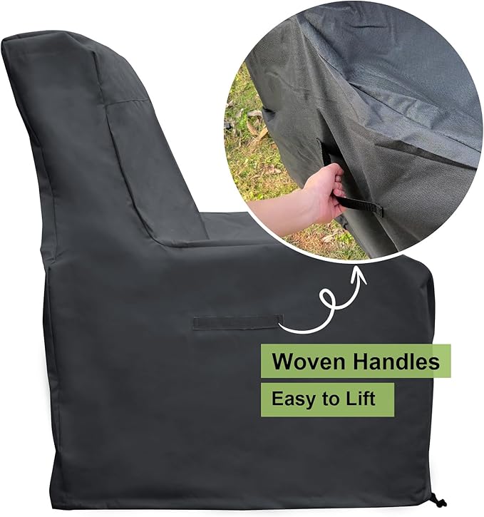 Skypatio Patio Chair Cover Waterproof, Outdoor Furniture Storage Cover for All Weather Protection (Black)