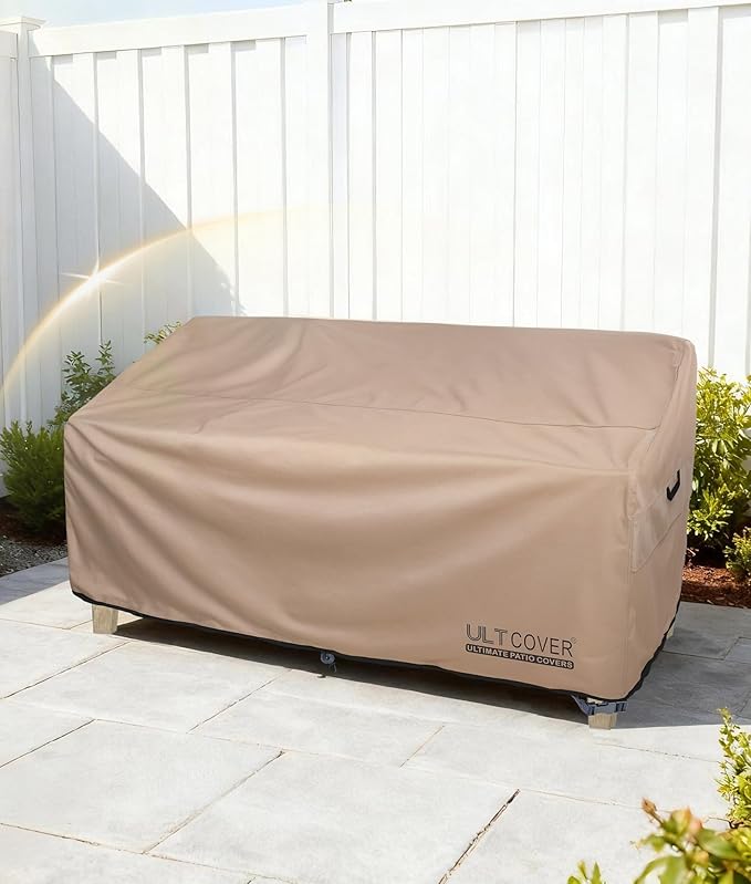 ULTCOVER Patio Furniture Sofa Cover 60W x 35D x 35H inch Waterproof Outdoor 2-Seater Loveseat Cover