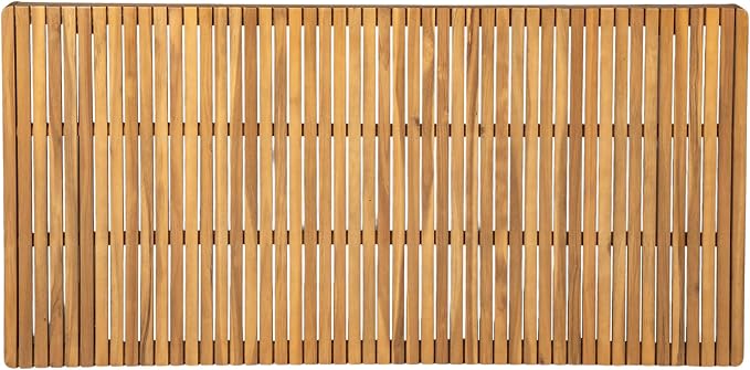 Christopher Knight Home Hobson Acacia Wood Outdoor Dining Table for 6, Wooden Patio Farmhouse Dining Table, Rectangle Slatted Top for Outdoor Gatherings, Natural Finish