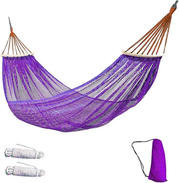 The Hammock Outdoor Ice Wire Mesh Hole Swing and Curved Rod are Stable Sturdy and Have Good Load-Bearing Capacity(Light Green)
