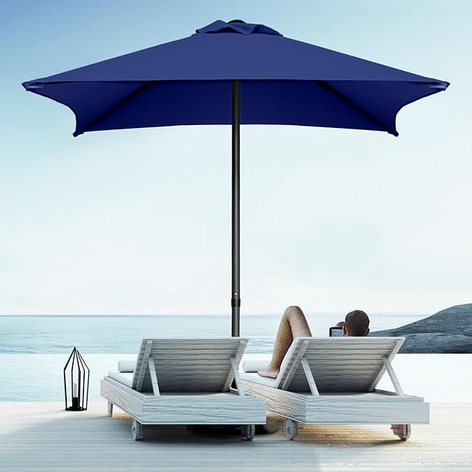 4.9ft Mini Square Patio Umbrella - UV 50+ Waterproof & Easy Setup | Outdoor Table Umbrella for Deck, Balcony, Garden, Lawn, Backyard, Market