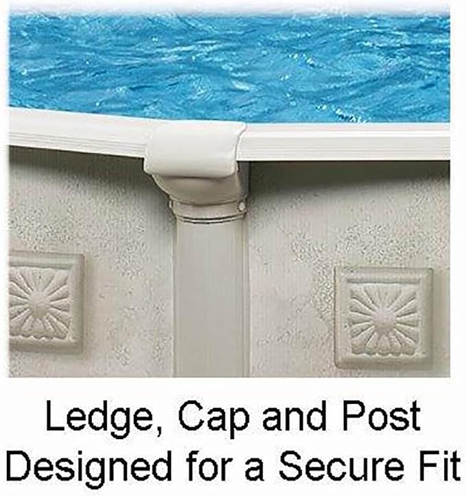 Aquarian Steel-Frame Outdoor Above-Ground Swimming Pool, Round, 18' x 52", Venetian